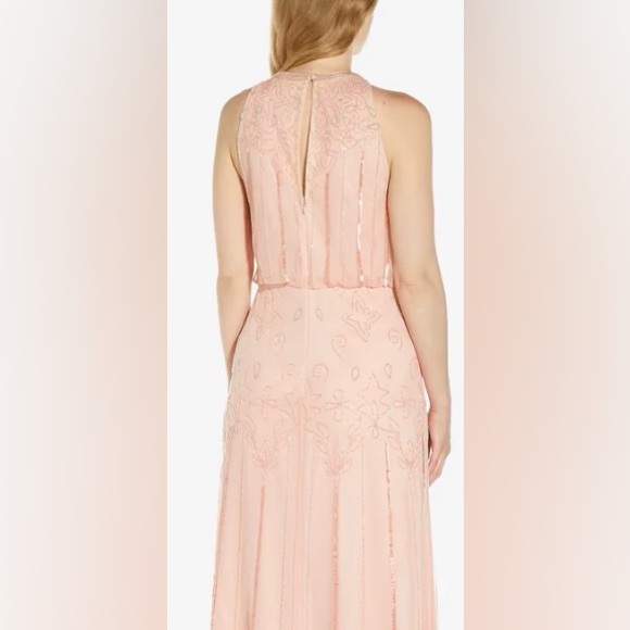 Adrianna Papell beaded Blouson tea length gown - Picture 2 of 7